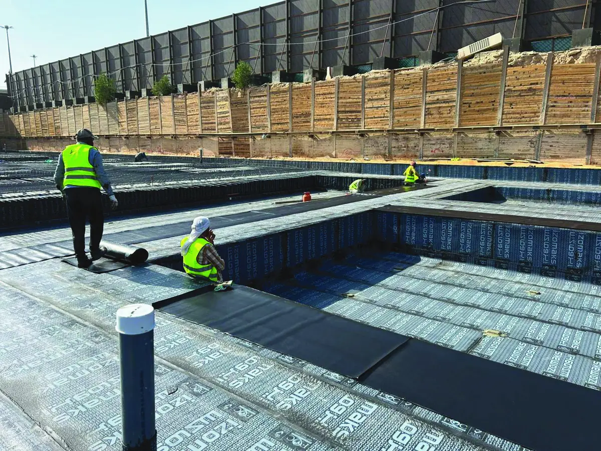 Al Hudaithy Mall β Foundation waterproofing site works
